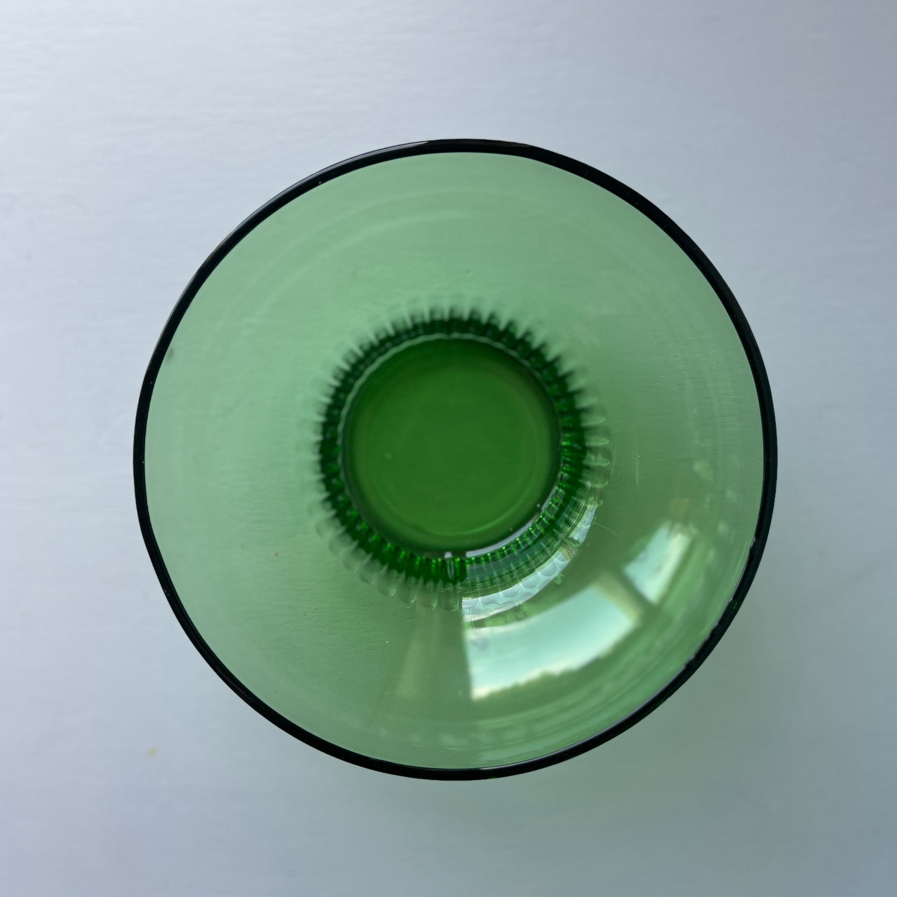 Glass green vintage bowl