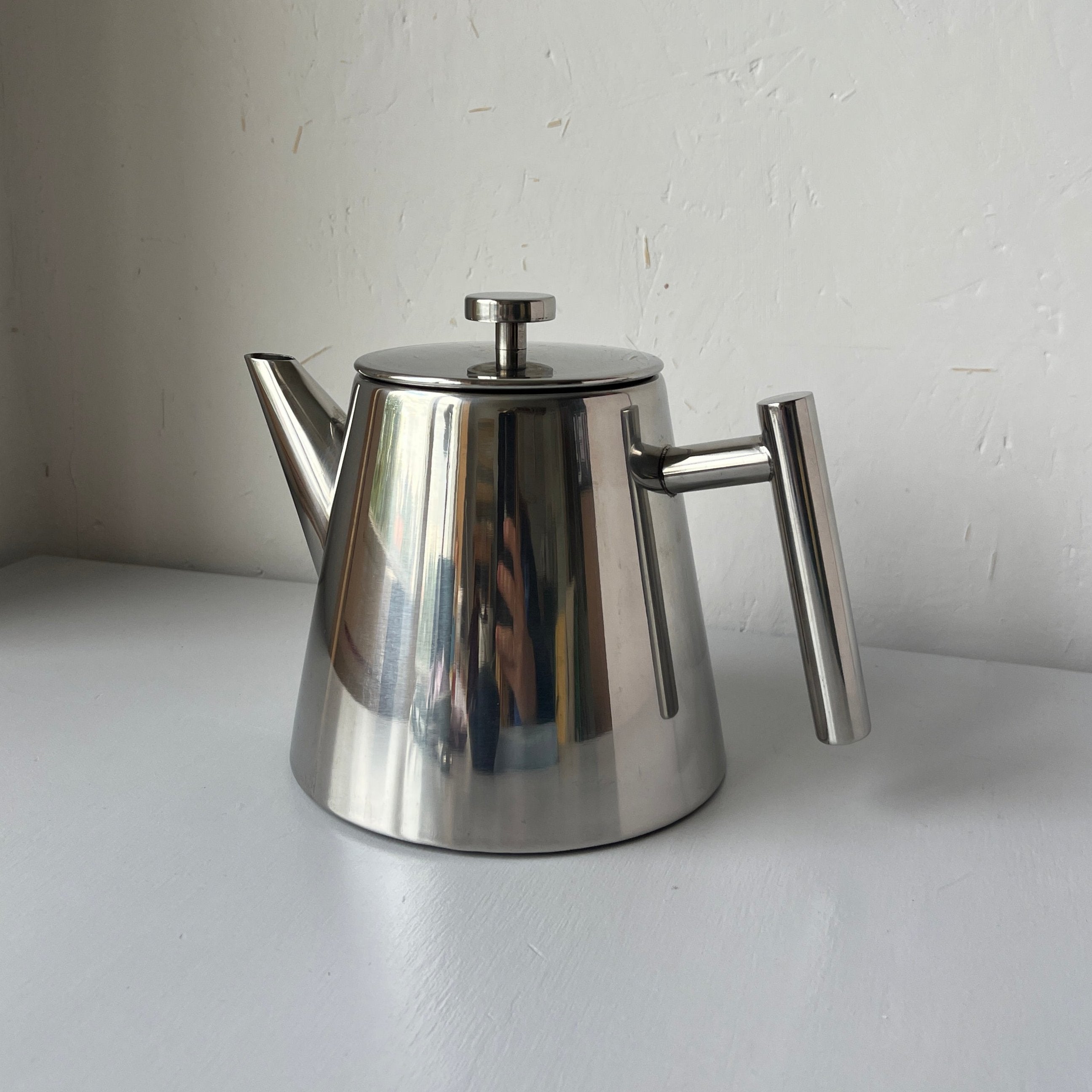 Stainless steel teapot vintage