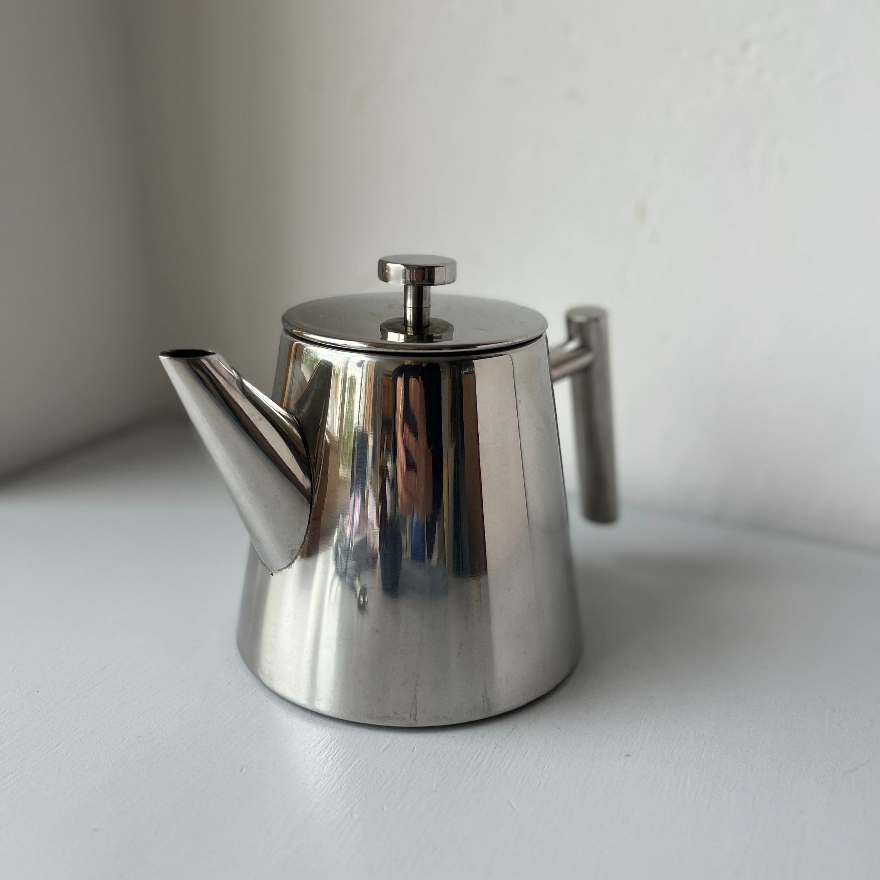 Stainless steel teapot vintage