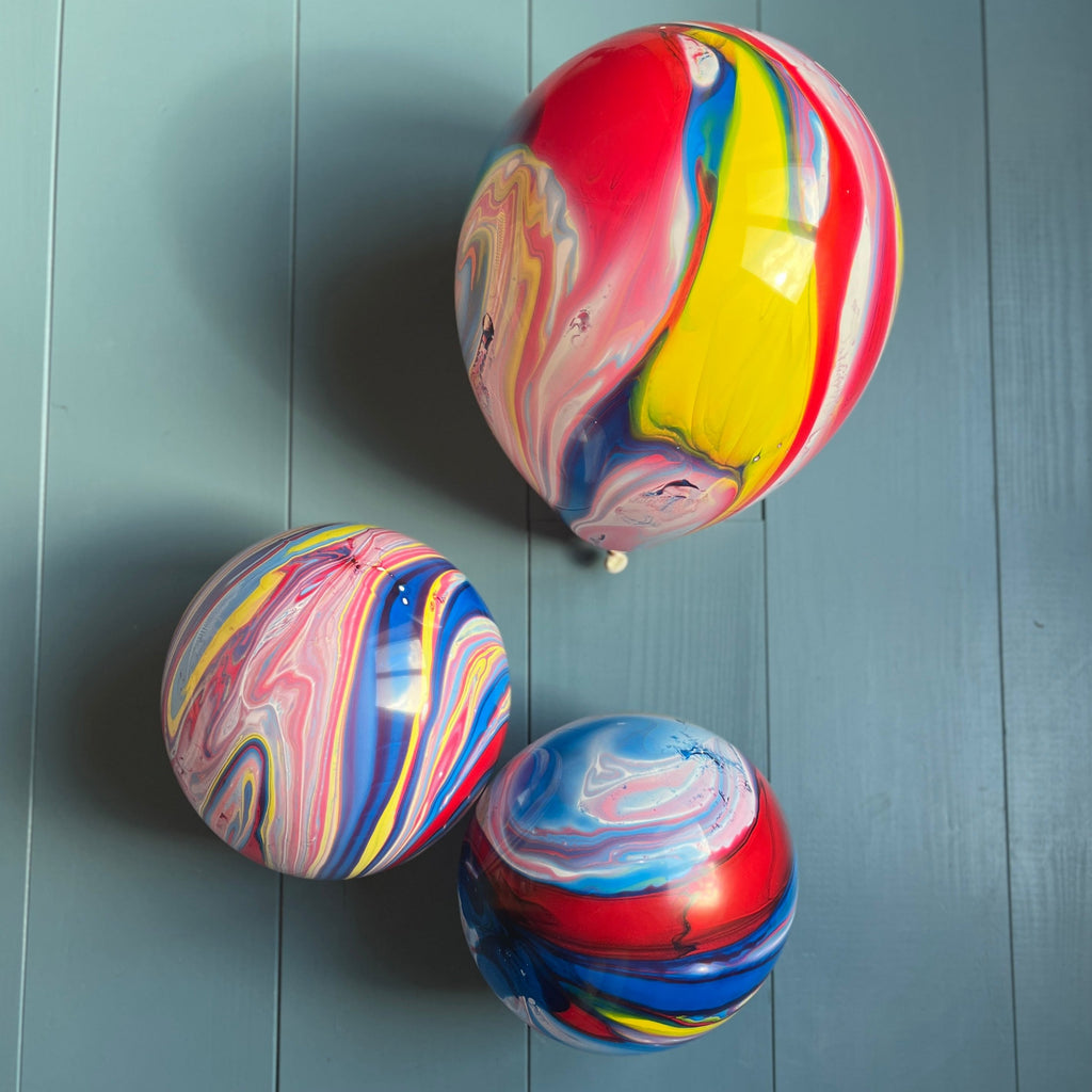 Set of 5 Marbled balloons