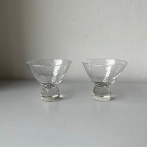 Two vintage glass coupes