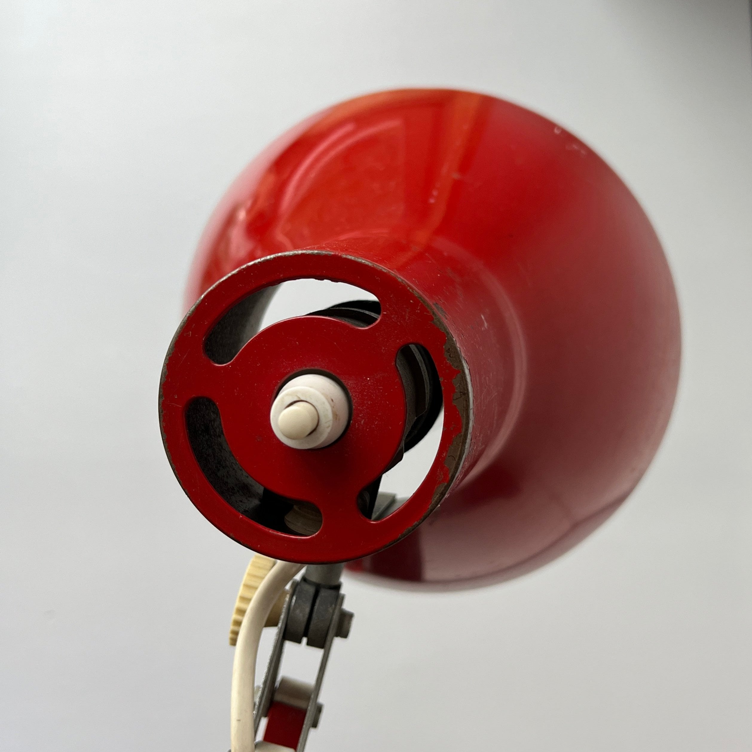 Red vintage architect desk light