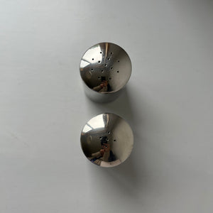 Stainless steel pepper and salt shakers