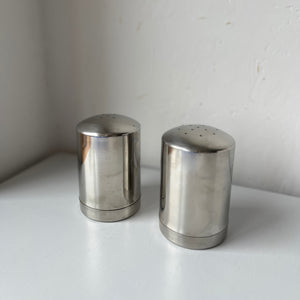 Stainless steel pepper and salt shakers