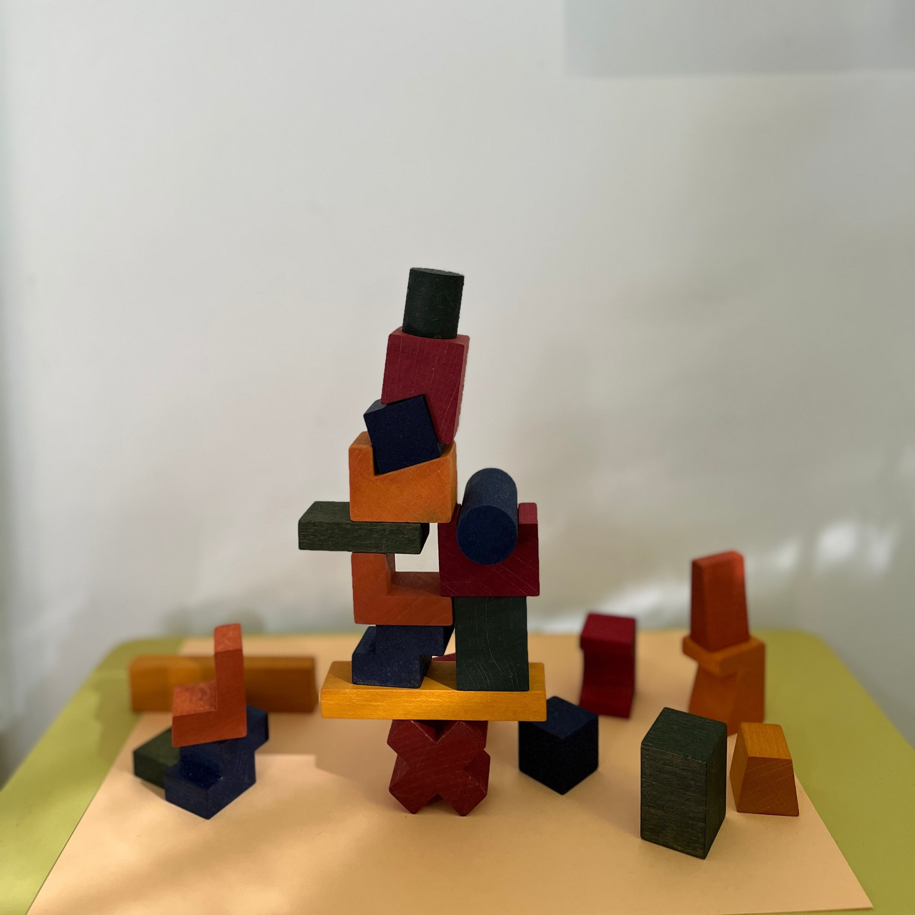 Wooden stacking tower