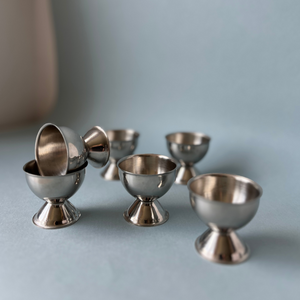 Stainless steel egg cups set of 6