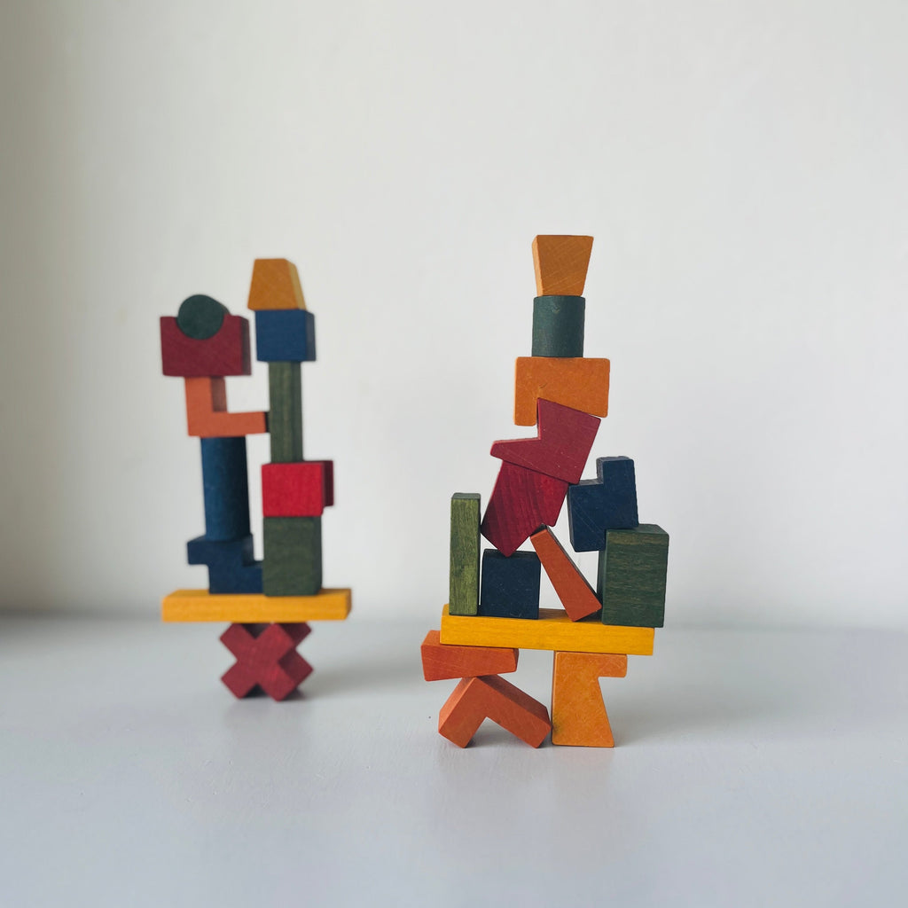 Wooden stacking tower