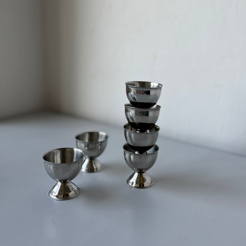 Stainless steel egg cups set of 6