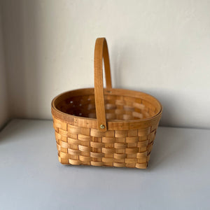 Vintage woven pine strip basket