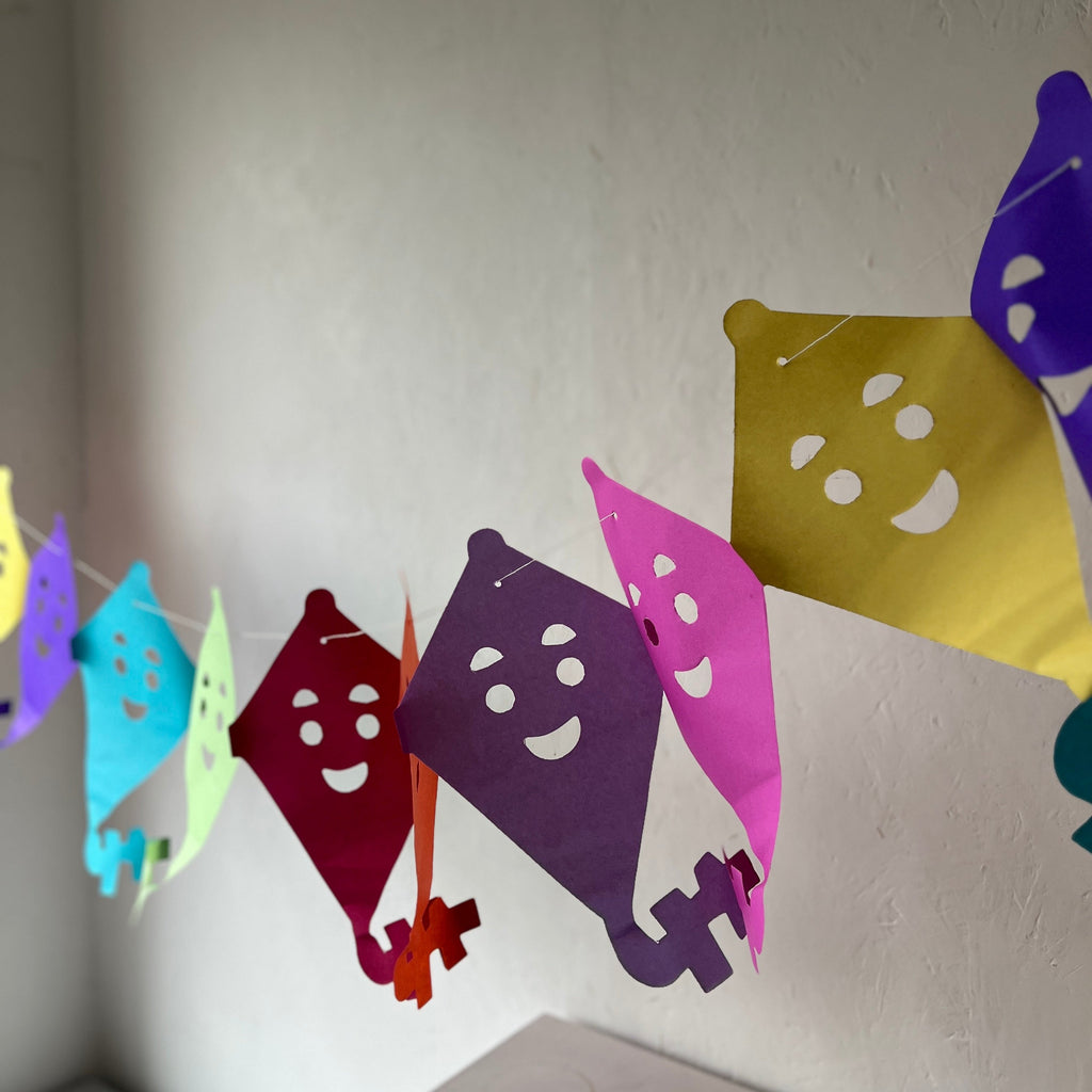 Vintage birthday garland - kite