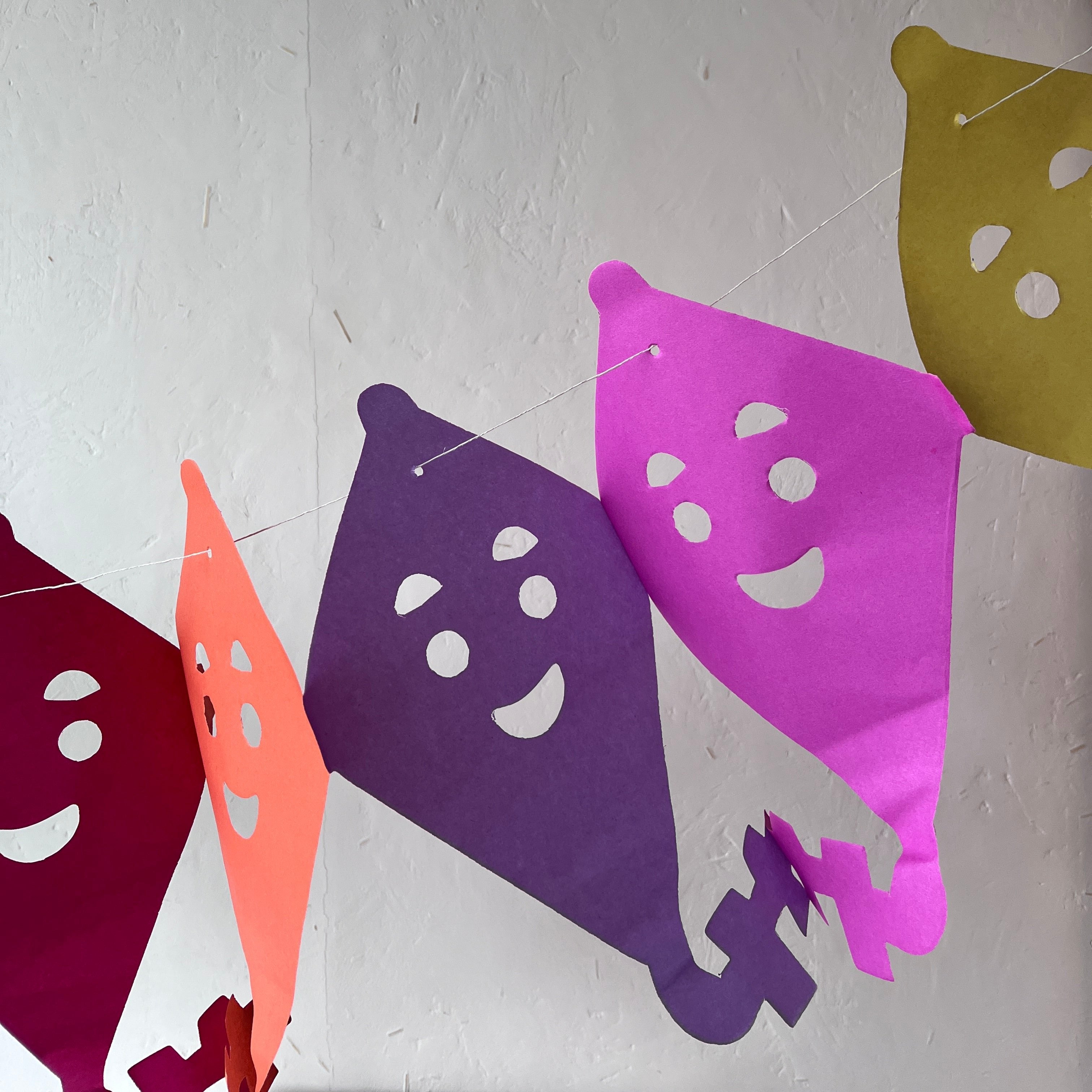 Vintage birthday garland - kite