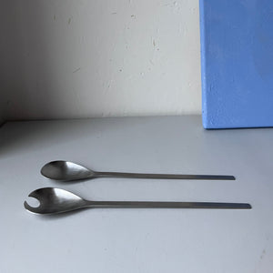 Steel salad cutlery