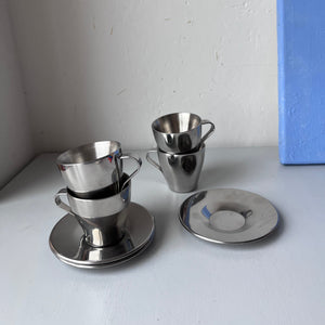 Espresso cups stainless steel - set of 4