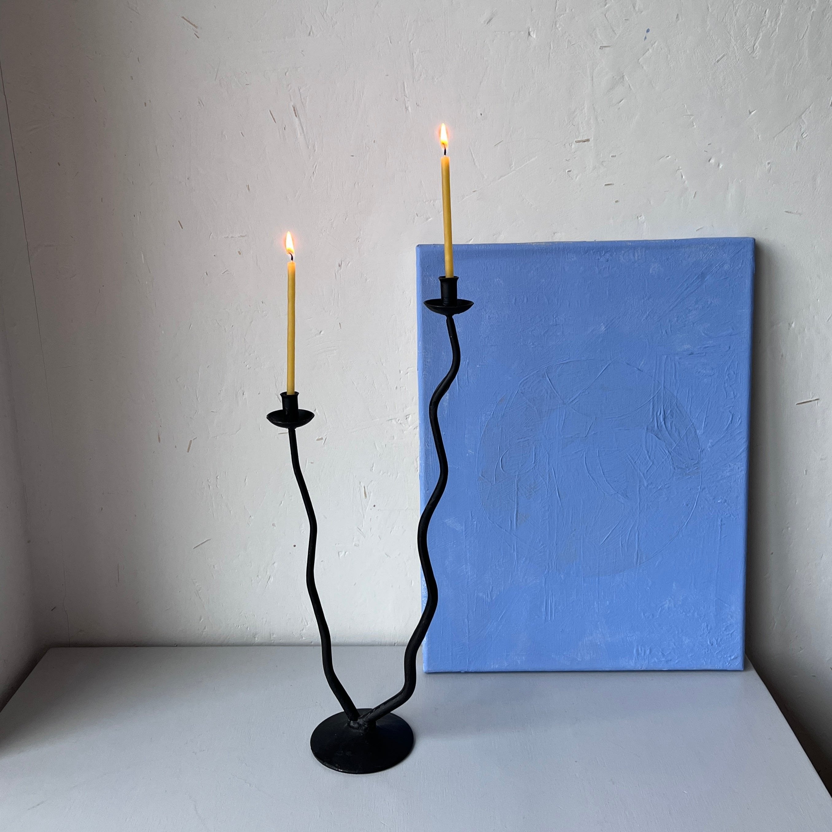 Black vintage candle holder