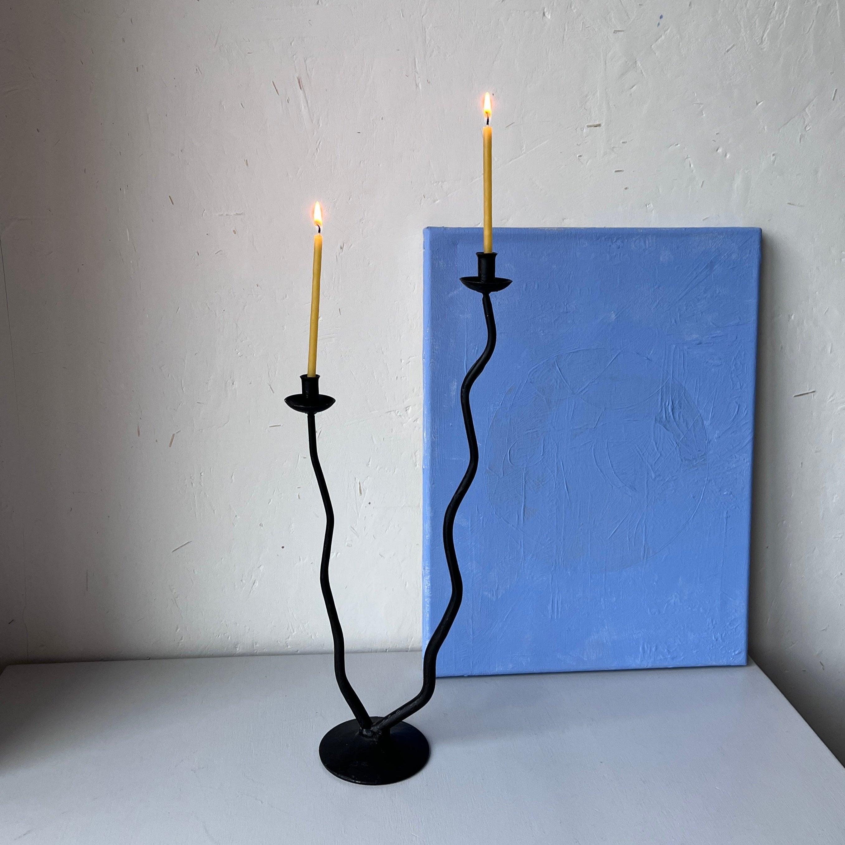 Black vintage candle holder