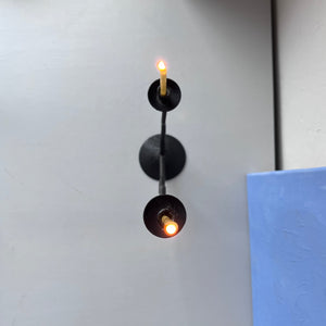 Black vintage candle holder