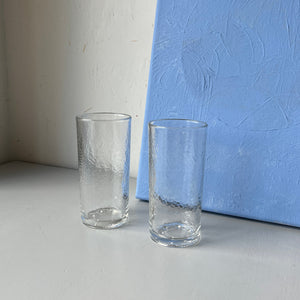 2 vintage long drink glasses