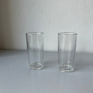 2 vintage long drink glasses