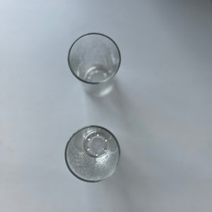 2 vintage long drink glasses