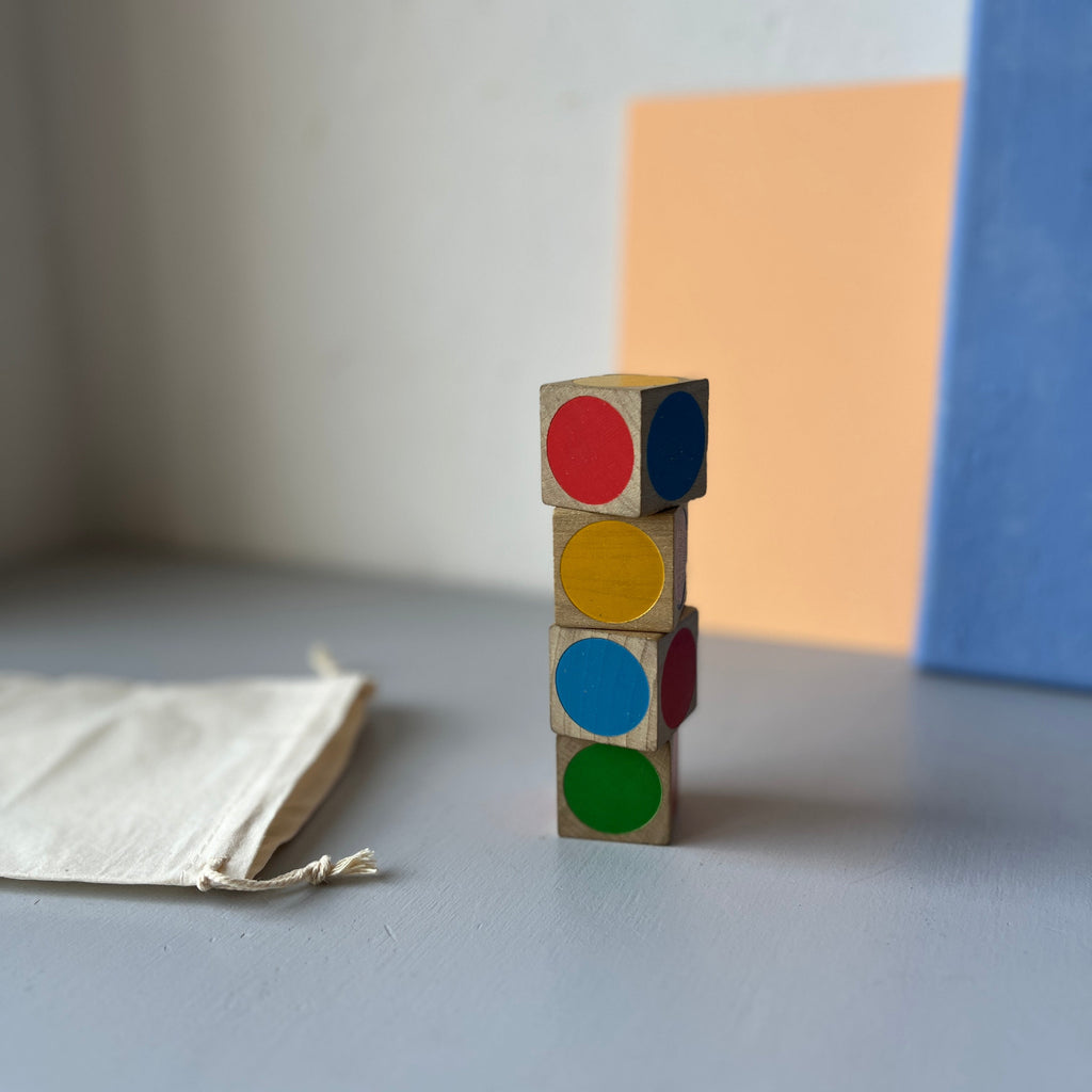 Wooden vintage cubes game