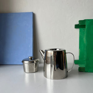 Stainless steel teapot + sugarpot