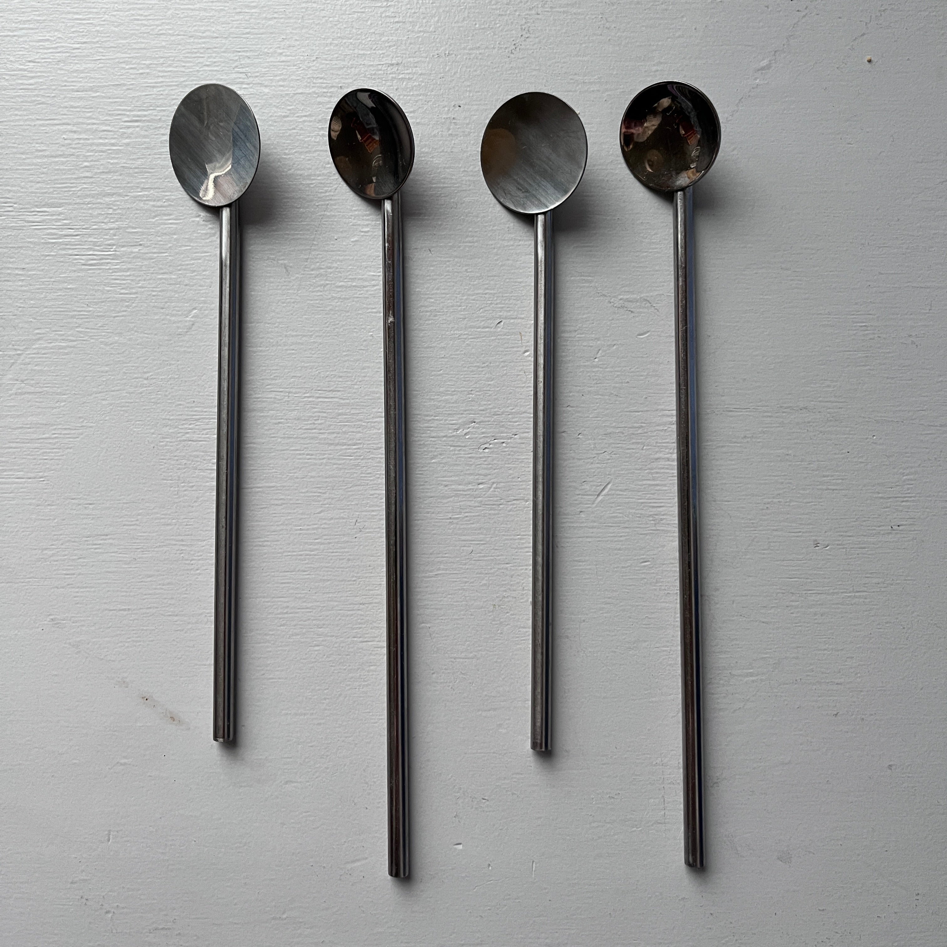 Set of 4 stainless steel spoons