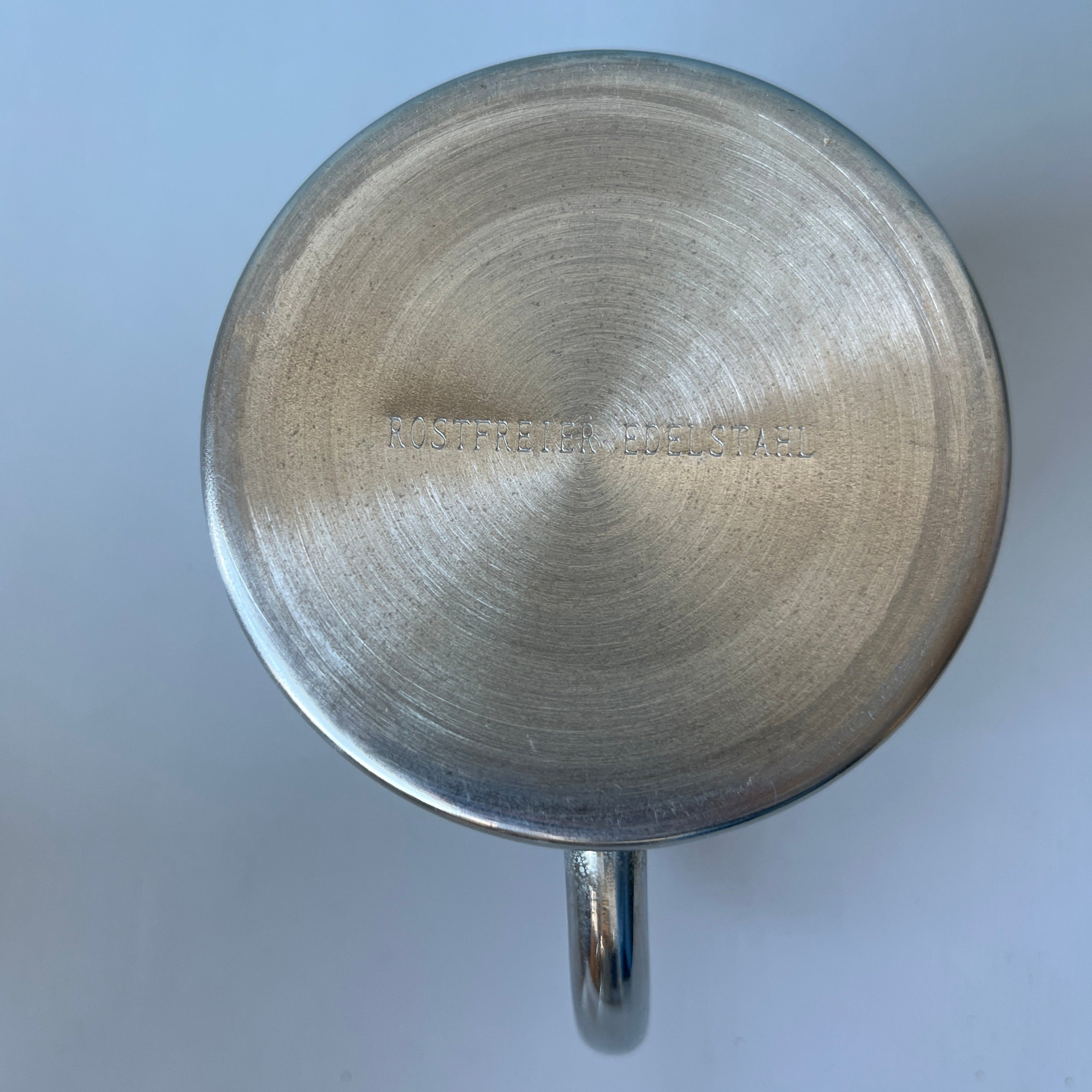 Set of two vintage stainless steal mugs