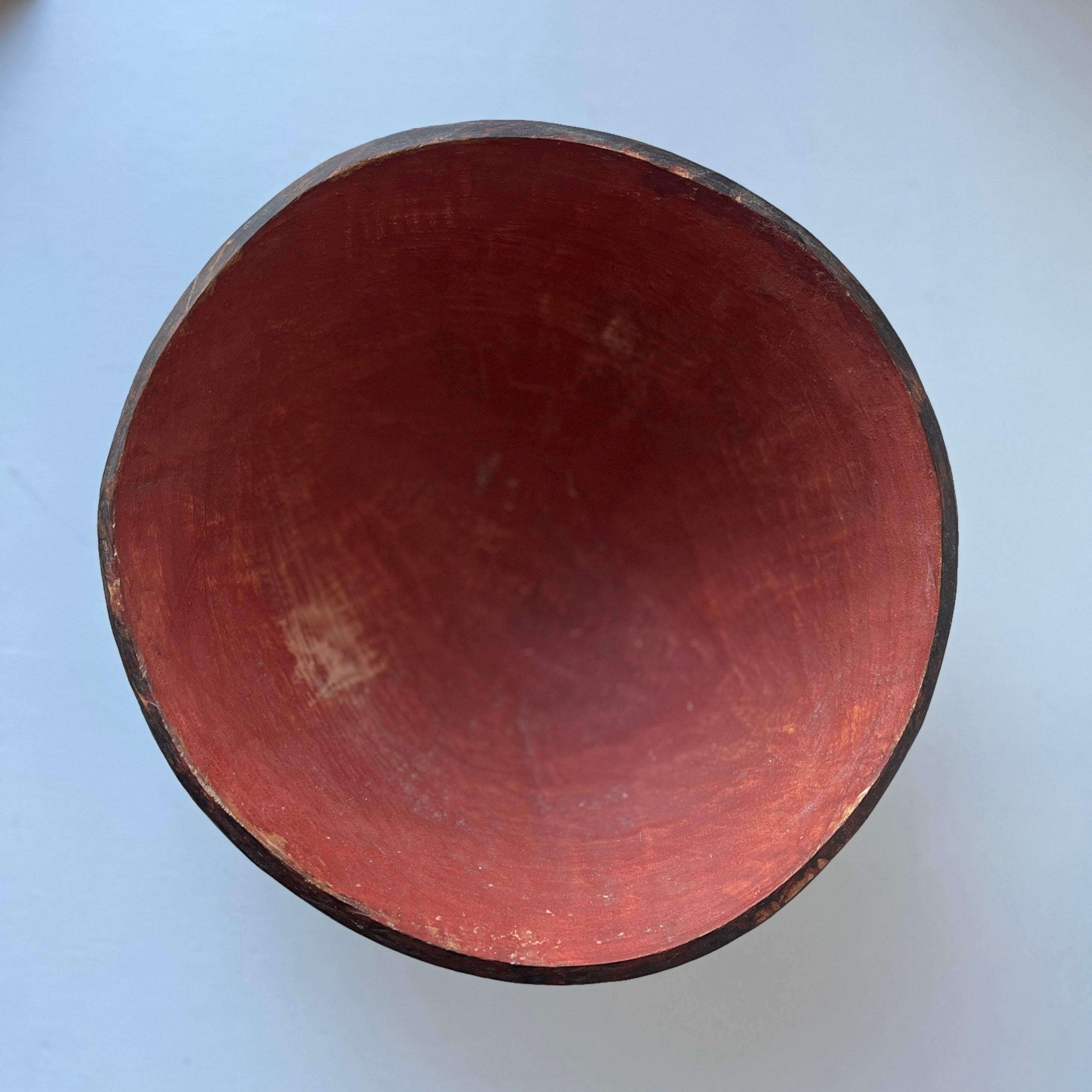 Big wooden vintage bowl