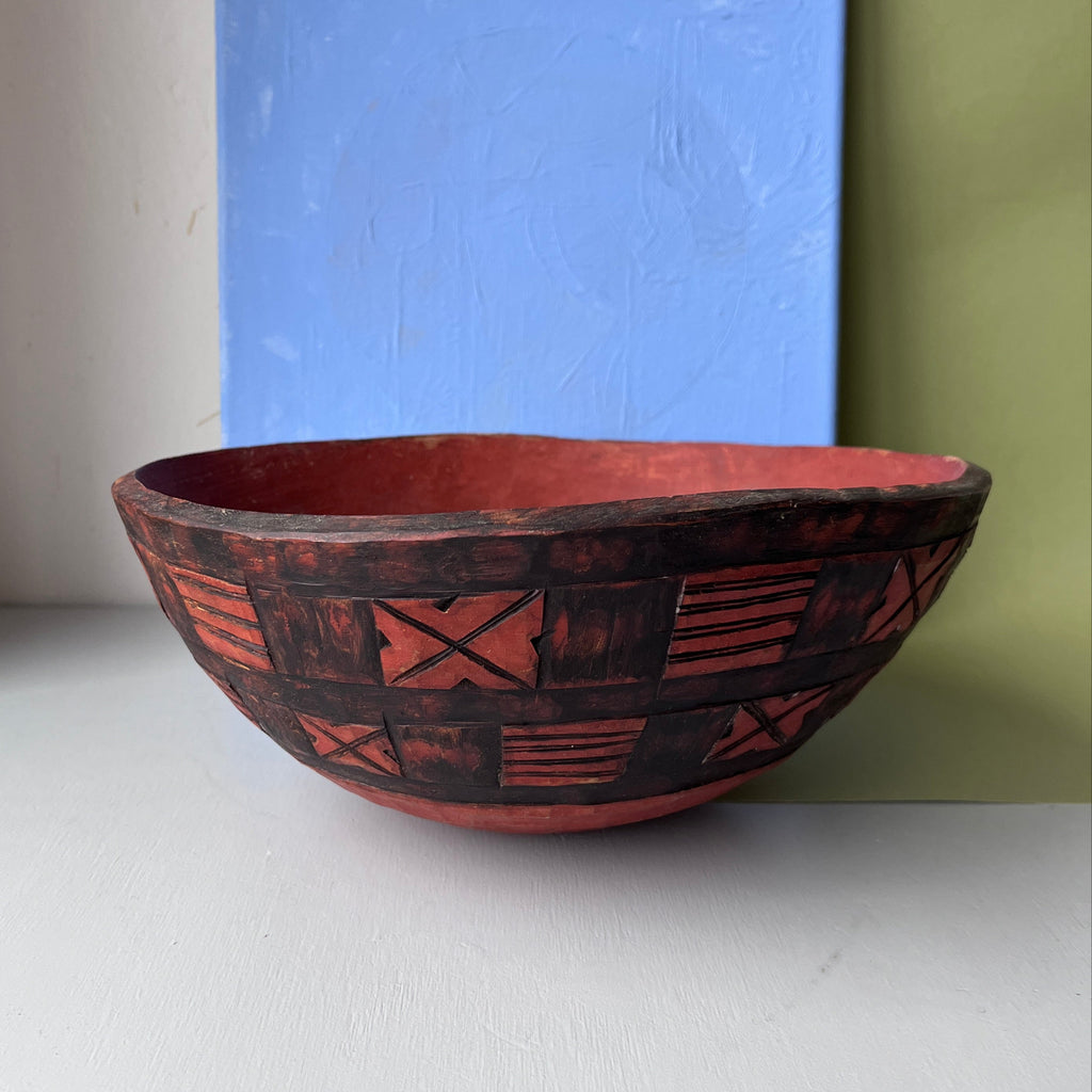 SALE Big wooden vintage bowl now