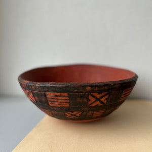 Big wooden vintage bowl