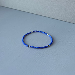 Beaded Masai bracelet Light blue
