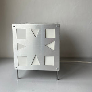 Vintage square aluminium lamp