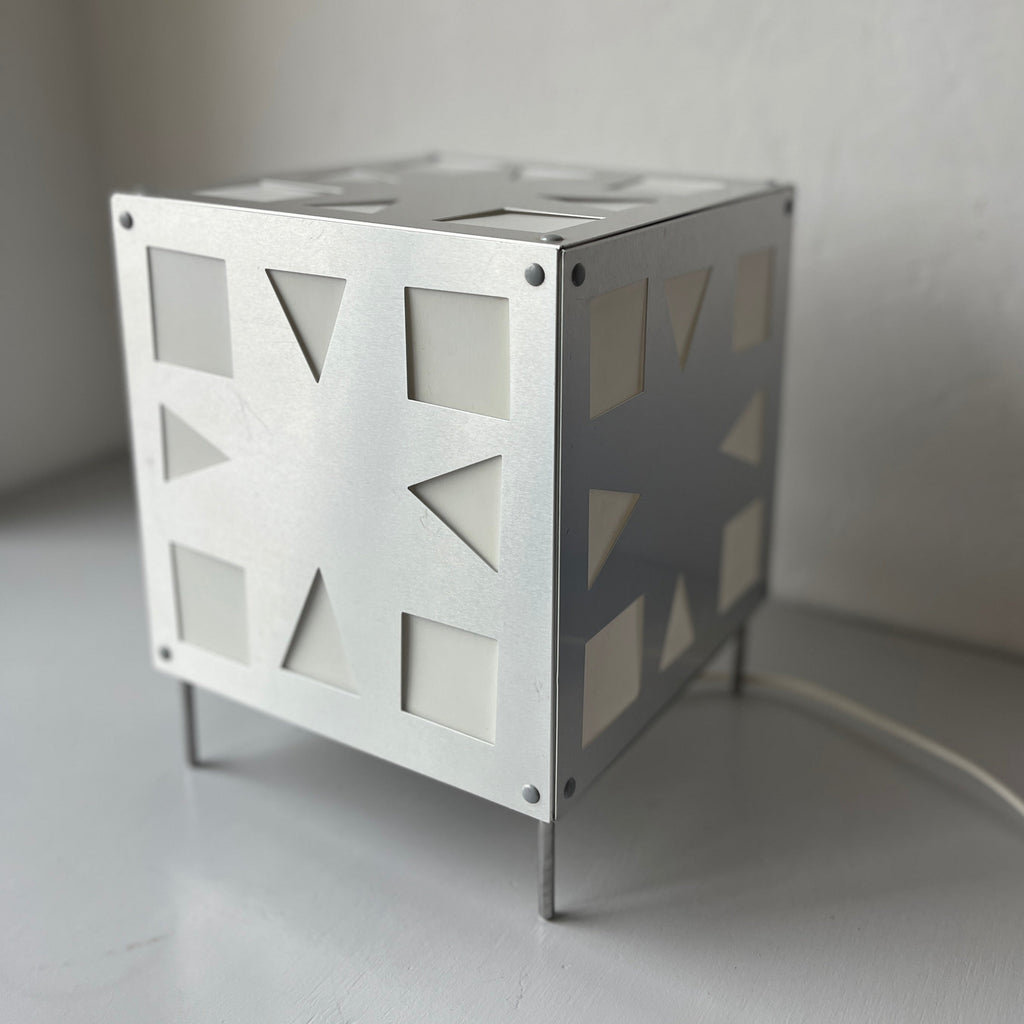 Vintage square aluminium lamp