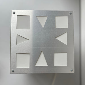 Vintage square aluminium lamp