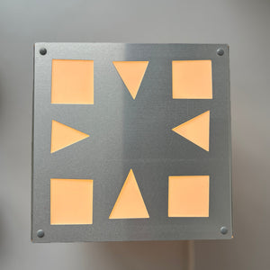 Vintage square aluminium lamp