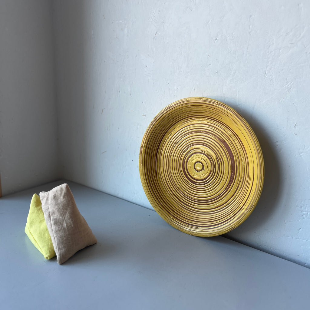 Yellow vintage plate