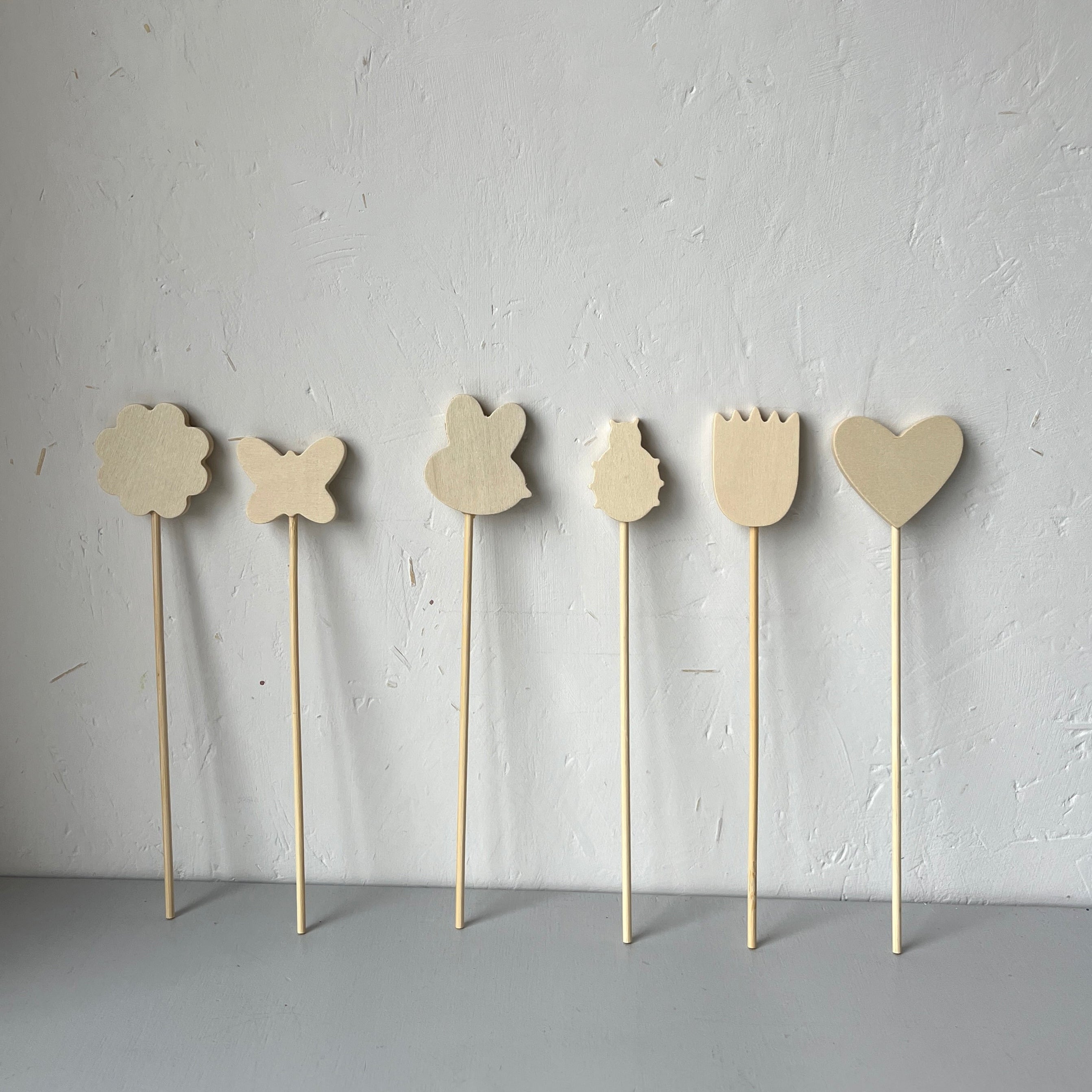 Wooden garden plant lables set