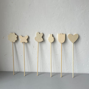 Wooden garden plant lables set
