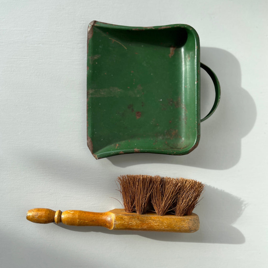 Vintage play dustpan and duster