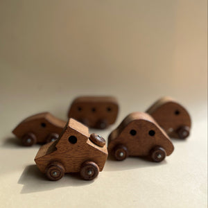 Handmade wooden cars