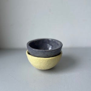 Set handmade ceramic bowls