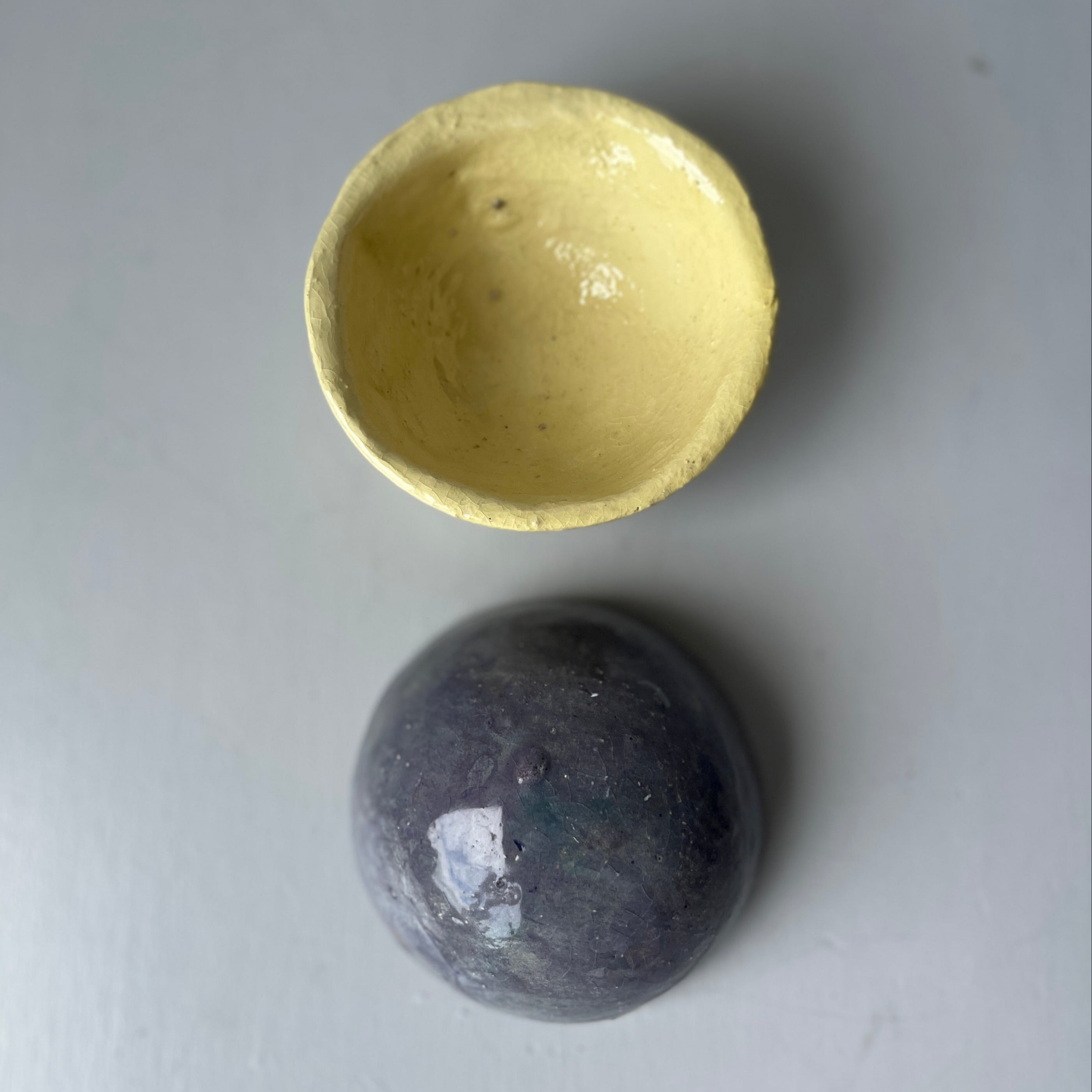 Set handmade ceramic bowls