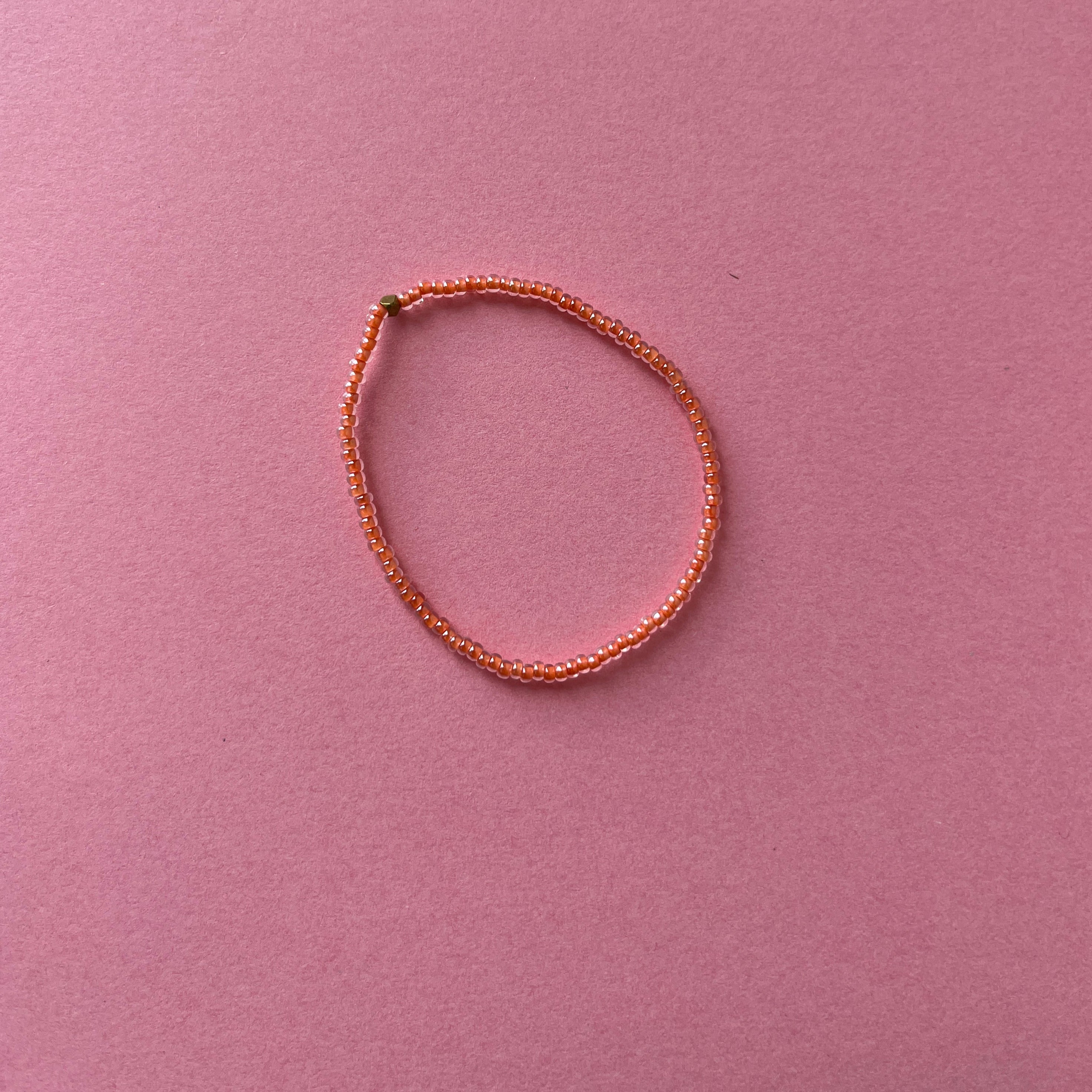 Beaded Masai bracelet peach pink child