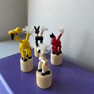 Wooden push animals