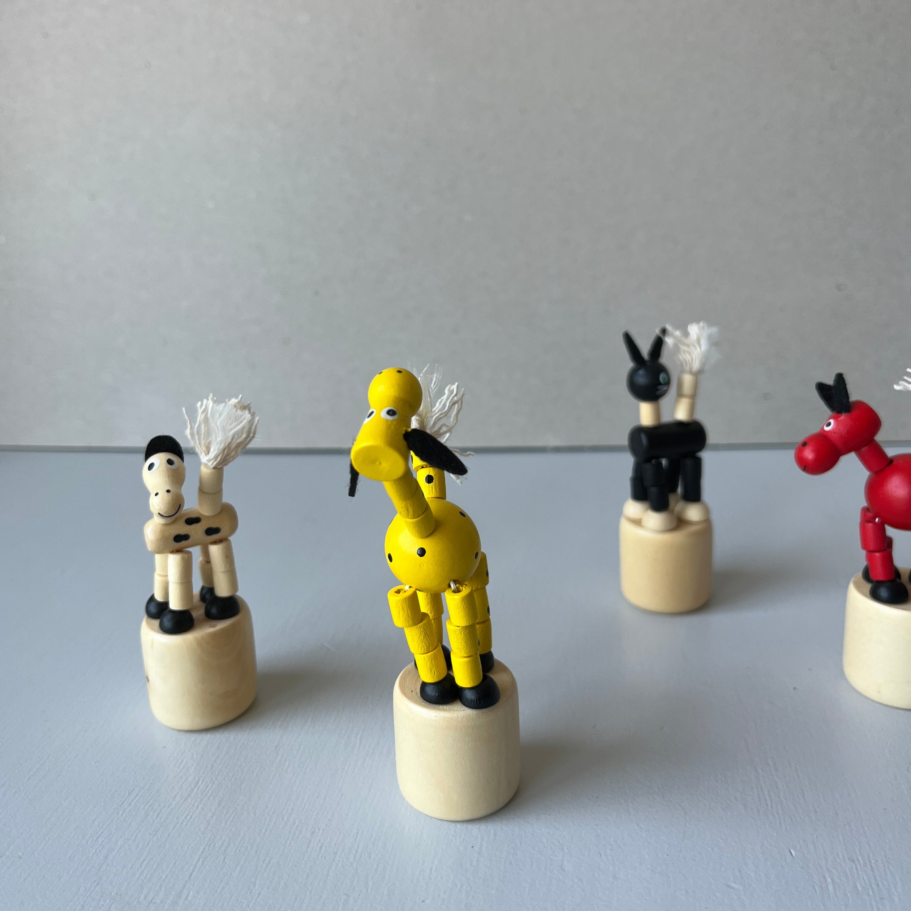 Wooden push animals