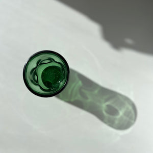 Vintage green glass vase