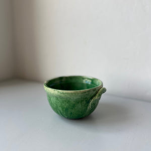 Little ceramic vintage bowl green