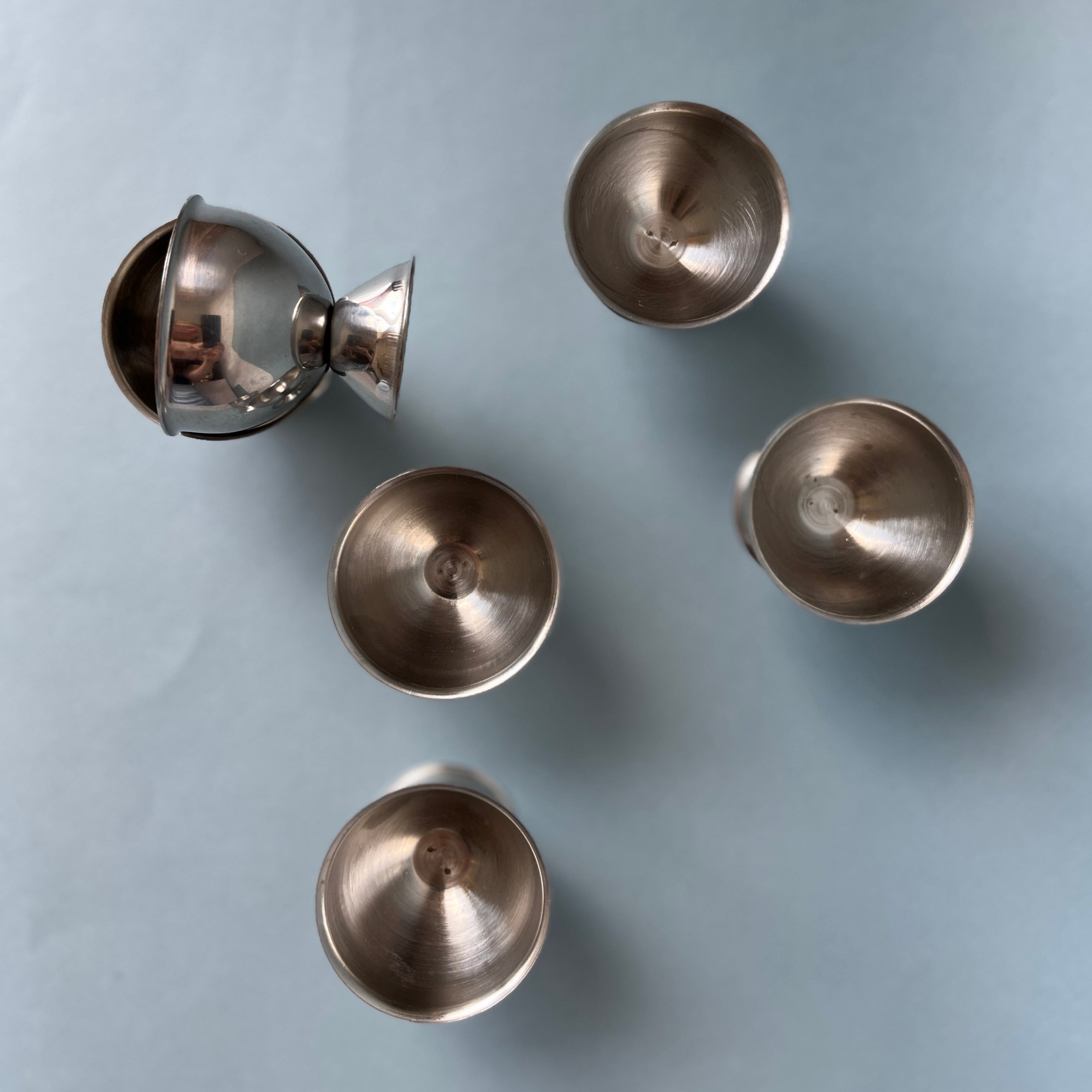 Stainless steel egg cups set of 6