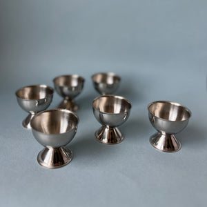 Stainless steel egg cups set of 6