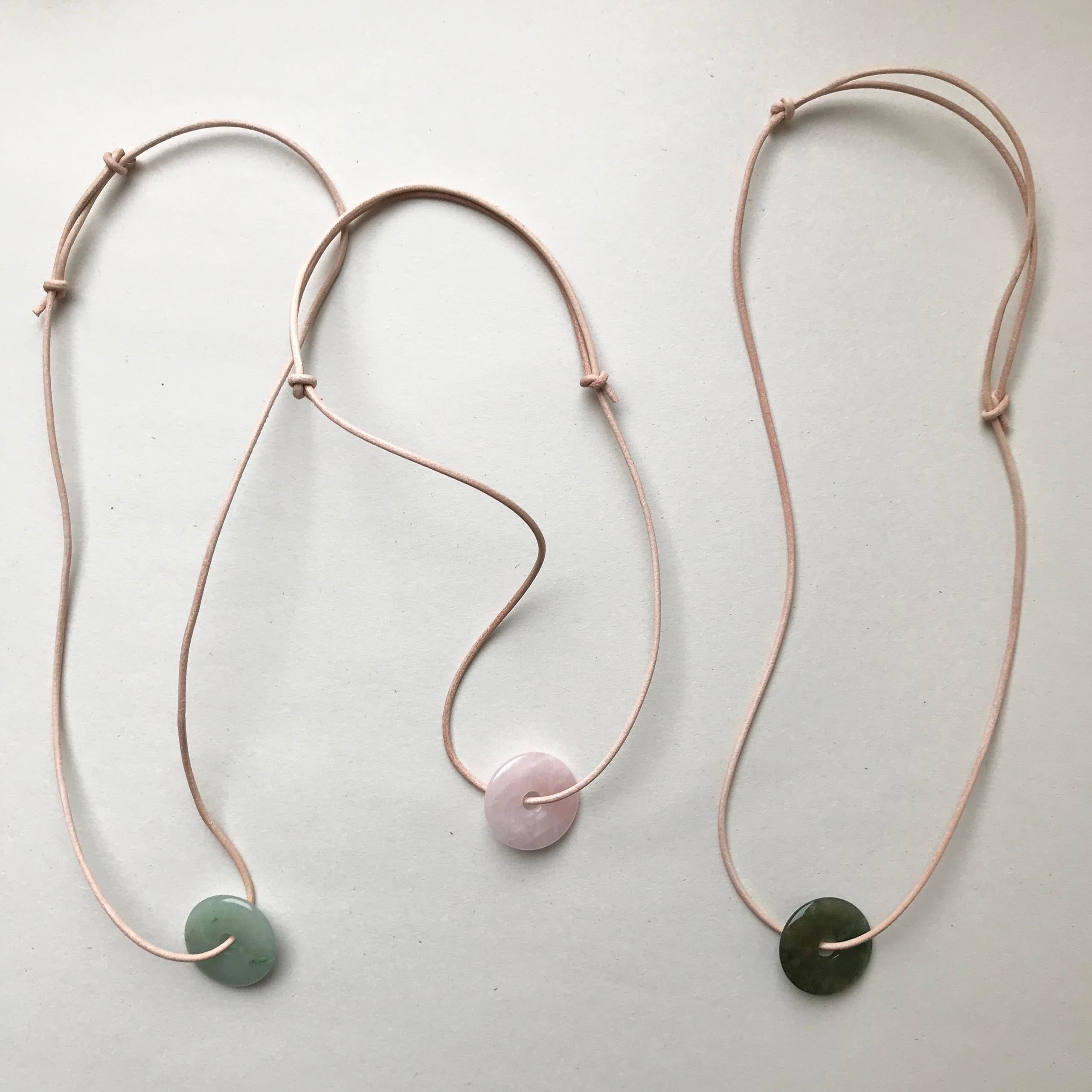 Necklace circle gemstone + 2 new editions